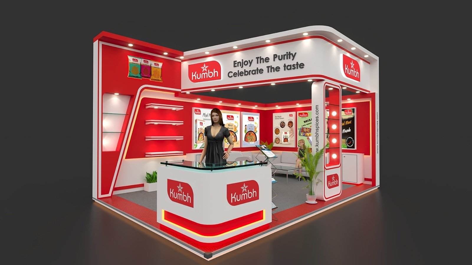 Modular trade show booth setup created by Visistand